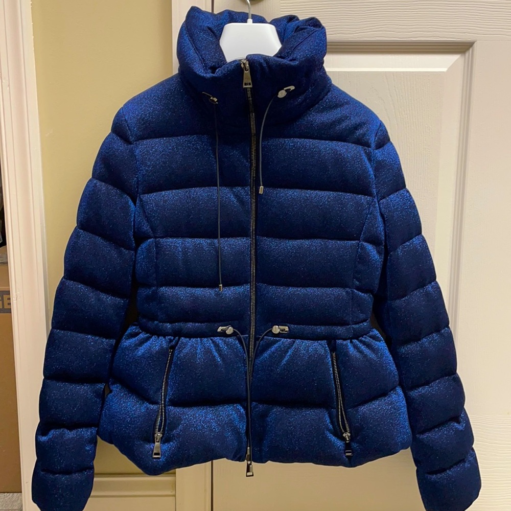 Blue Moncler Pure Goose Down Coat size 0
